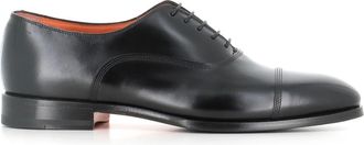 Santoni Oxford Archie C - Heren - Nette schoenen - Zwart - 40 EU - Leer - Schoenen