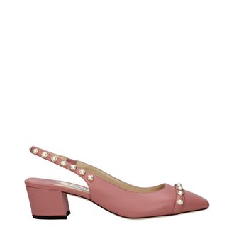 Jimmy Choo London Pink Leather Platform Womens Sandals