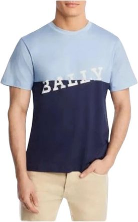Bally Mens Logo T-Shirt In Poolside/midnight