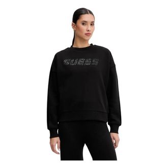 Guess Dames, Sweatshirts & Hoodies, Zwart, Maat: S