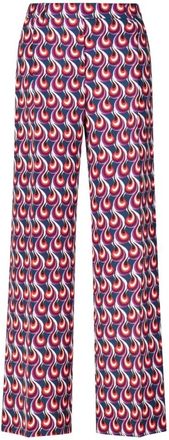La DoubleJ Broek met wijde pijpen en wervelend patroon - Dames - Straight fit broeken - Veelkleurig - M - Broeken