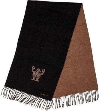 Herm&egrave;s Pre-owned MR Farrier Patch Detail Scarf - Dames - Vintage Accessoires - Veelkleurig - ONE Size - Kasjmier - Vintage