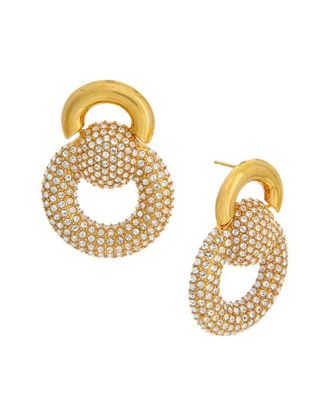 Oscar De La Renta Rhinestone Drop Earrings