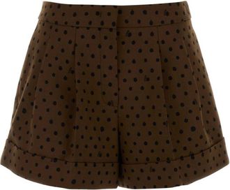 Fendi Brown Polka Dot Printed Shorts