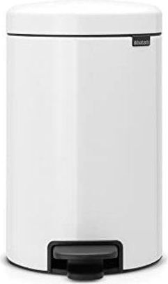 Brabantia Newicon - Cubo De Basura De Pedal De 12 Litros, Color Blanco