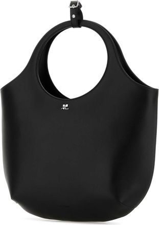Courr&egrave;ges Womens Black Leather Medium Holy Handbag Borse A Mano Bag