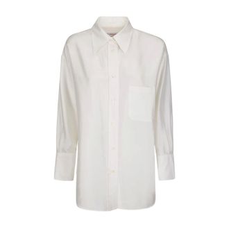Alberto Biani Shirts, female, White, 2XS, White Shirt Button Closure Pocket Long Sleeves