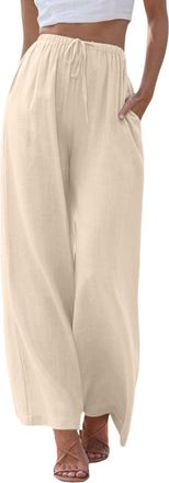 Generic Womens Joggers, Lightweight Work Trousers Soft Ribbed Stretch Pull On Pants Grey Straight Leg Joggers Women Womens Belt Less High Waisted Wide Leg Tro