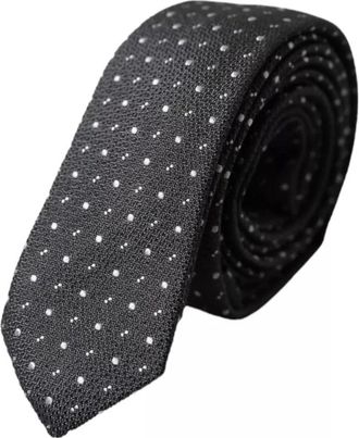 Dolce & Gabbana Zijden stropdas met polka dots voor mannen - Heren - Stropdassen - Zwart - ONE Size - Accessoires