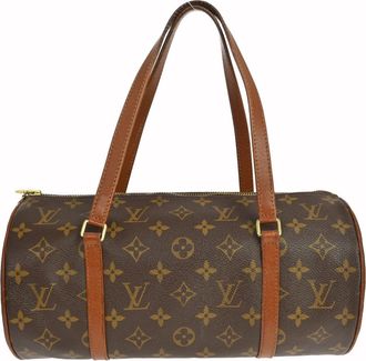 Louis Vuitton Papillon Handbag Monogram Canvas Brown Canvas Handbag (Pre-Owned)