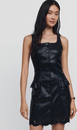 En Saison Aileen Faux Leather Mini Dress
