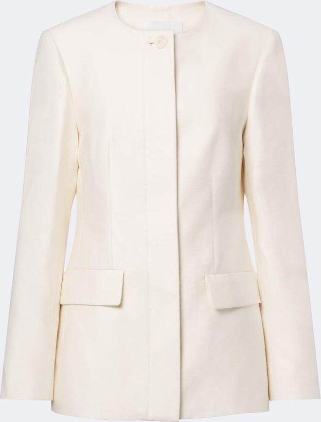 Myra cotton, linen, and silk-blend blazer