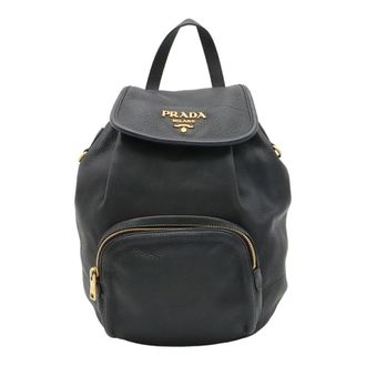 Prada Black Nero Leather Backpack (Pre-Owned)