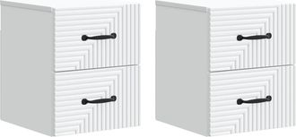 vidaXL Mesita De Noche De Pared 2 Uds. 34,5 X 33 X 40 Cm Vidaxl