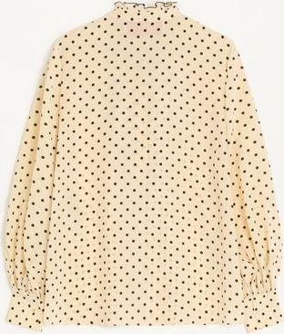 Valentino Camicia In Crepe De Chine Stampa Plusdepois Donna BETULLA/NERO 36