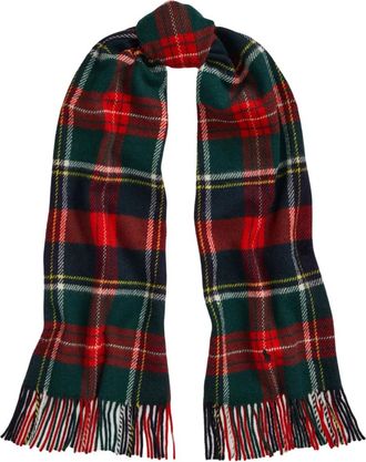 Polo Ralph Lauren Rood Geruit Twill Sjaal - Dames - Wintersjaals - Veelkleurig - ONE Size - Wol - Accessoires