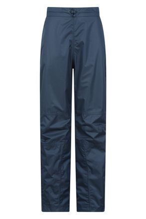 Mountain Warehouse Spray Womens Waterproof Over Trousers - IsoDry, Mesh Lined, Taped Seams, Rain Pants - Autumn, Winter, Travel, Festival, Cycling Navy (Short) Womens Si