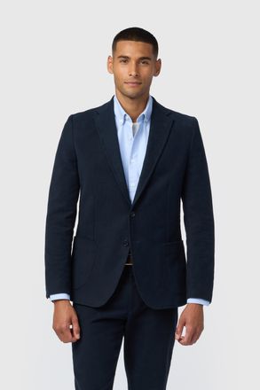 Melka Mens Moleskin Blazer - Navy Cotton - Size 44 Regular
