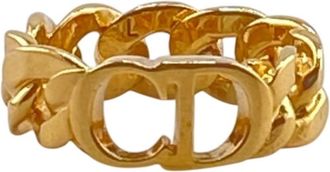 Dior Gold Metal Band Ring (Pre-Owned)