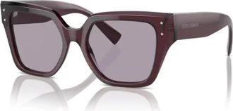 Dolce & Gabbana Vierkante zonnebril met transparante violette lenzen - Dames - Zonnebrillen - Paars - 52 MM - Accessoires