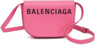 Balenciaga Pre-owned Vintage Cross Body Bag - Dames - Vintage Schoudertas - Roze - ONE Size - Leer - Vintage