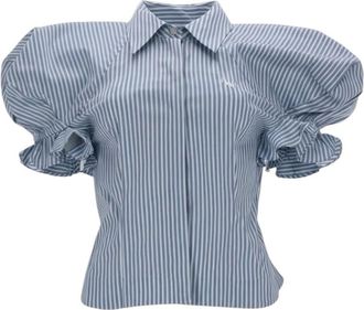 Vivienne Westwood Light Blue Stripes Shirt Collar Top