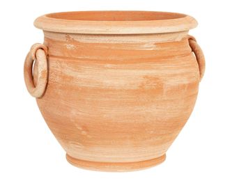 Biscottini International Vaso Casp&ograve; In Terracotta 100% Made In Italy Interamente Lavorata A Mano Vaso Da Esterno