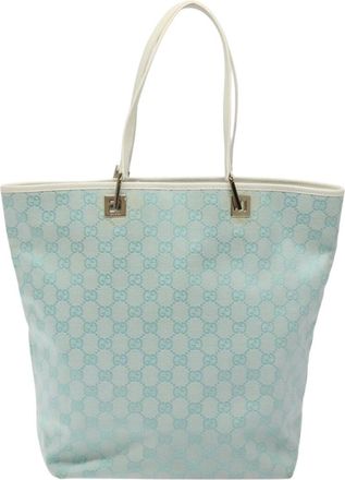 Gucci Gg Canvas Bag Canvas Blue Canvas Bag (Pre-Owned)