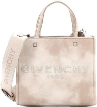 Givenchy G- Printed Canvas Mini tote bag - Toni neutri