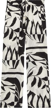 Max Mara Voto Printed Wide-leg Silk Trousers - Black - 10 (UK10 / S)