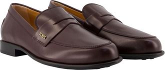 Tod's Womens Rubber Loafer Brown Calfskin