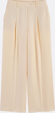 La Redoute Collections Wijde linnen broek met figuurnaden