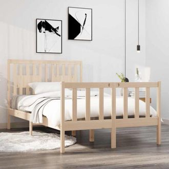 vidaXL Estructura De Cama Madera Maciza 120x190 Cm Vidaxl