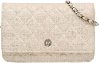 Chanel Pre-owned Vintage Crossbody Bag - Dames - Vintage Schoudertas - Beige - ONE Size - Leer - Vintage