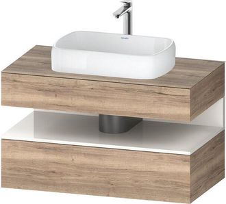 Duravit Duravit - Qatego Consola Mueble Bajo Lavabo, 1 Extra&iacute;ble, 1 Caj&oacute;n