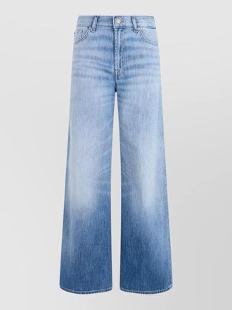 7 For All Mankind denim high-rise wide-leg trousers
