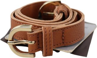 Scervino Street Leather gold Double Buckle Waist Womens Belt