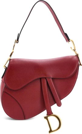 Dior Saddle Handbag Leather Medium shoulder bag - Rood