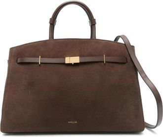 DeMellier Koffiebruine Handtas Kreeftklauwsluiting - Dames - Handtassen - Bruin - ONE Size - Tassen