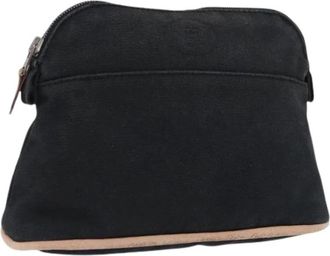 Herm&egrave;s Pre-owned Katoenen Pouch - Dames - Vintage Clutch - Zwart - ONE Size - Katoen - Vintage