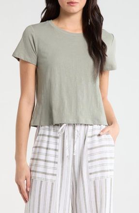 Splendid Louisa Short Sleeve T-Shirt in Eucalyptus Green at Nordstrom, Size X-Small