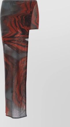 Jean Paul Gaultier printed asymmetric midi skort