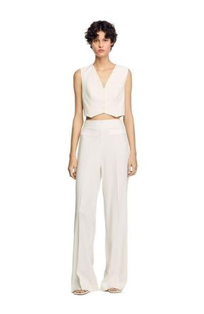 Sandro Sequin cropped jacket in Ecru at Nordstrom, Size X-Large