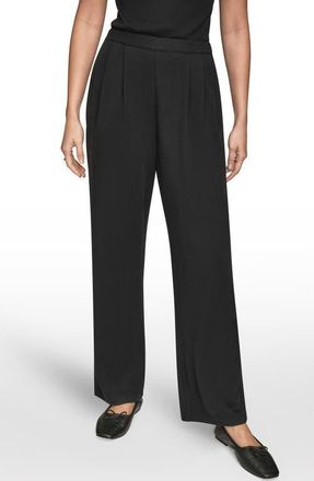 DKNY High Waist Wide Leg Pull-On Pants in Black at Nordstrom, Size X-Large