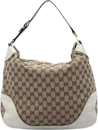 Gucci Pre-owned Charlotte Schoudertas - Dames - Pre-owned - Beige - Maat: ONE Size Leer