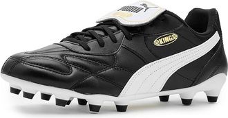 Puma King Top Firm, Artificial Ground Soccer Cleats Mens Soccer Shoes Black/White : 10.5 D - Medium, Leather