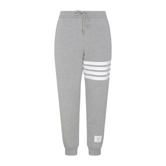 Thom Browne Sweatpants, male, Gray, Size: M Classic Loopback 4-Bar Sweatpants