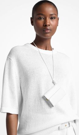 Michael Kors Leather Card Holder Necklace