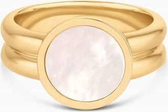 Thatch Womens Svea Mother Of Pearl Ring In Gold