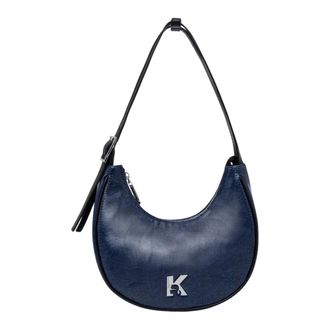 Karl Lagerfeld Hobo tas - Dames - Tassen - Blauw - Maat: ONE Size Katoen